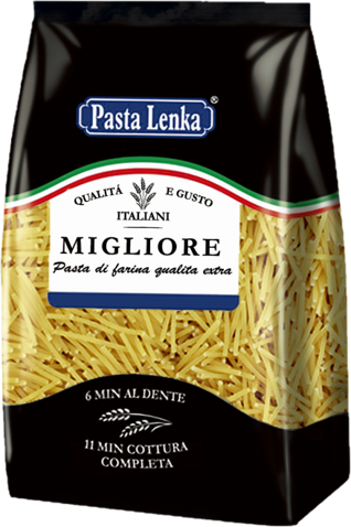 Макаронні вироби ТМ "Pasta Lenka" Вермішель 0,8кг, м/уп